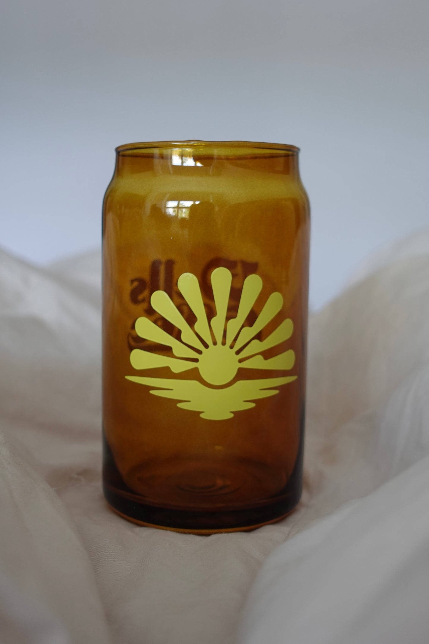 Amber Soda Can Glass